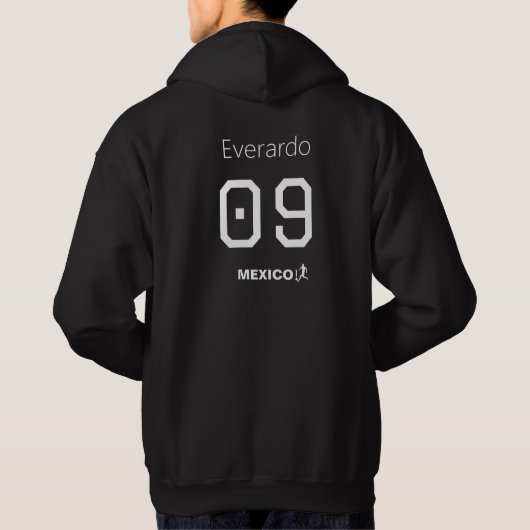 Mexico Away Jersey Style Custom Back Print Hoodie (Achterkant)