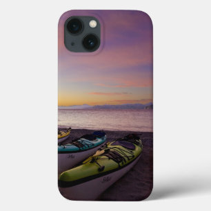 Mexico, Baja, Golf van Californië. Zeekajaks en Case-Mate iPhone Case