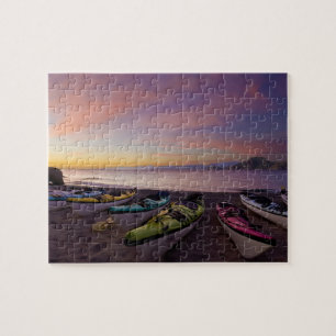 Mexico, Baja, Golf van Californië. Zeekajaks en Legpuzzel