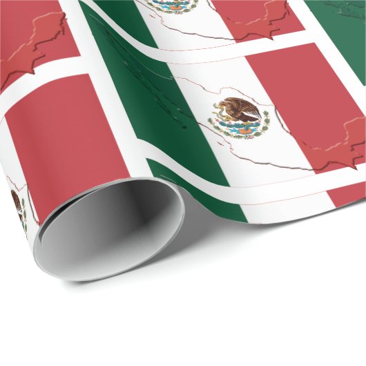 MEXICO | Bandera de México | MEXICAANSE VLAG Cadeaupapier (Rol Hoek)