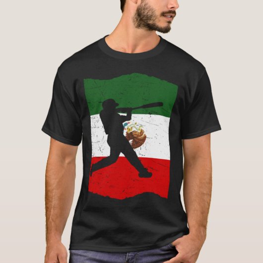Mexico Baseball Flag for Mexican Baseball Fans Vin T-shirt (Voorkant)