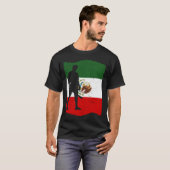 Mexico Baseball Flag for Mexican Baseball Fans Vin T-shirt (Voorkant volledig)