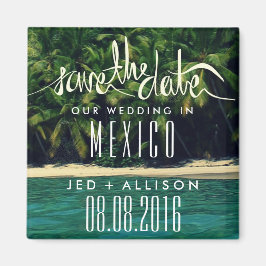 Mexico Beach Bruiloft Save the Date Magnet