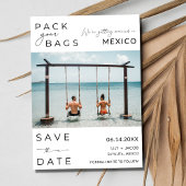 Mexico Beach Destination Photo Wedding Save The Date