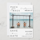 Mexico Beach Destination Photo Wedding Save The Date (Voorkant)
