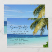 Mexico Beach Destination Wedding Save the Date (Voorkant / Achterkant)