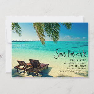 Mexico Beach Destination Wedding Save the Date