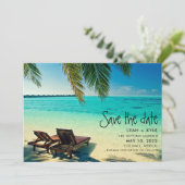Mexico Beach Destination Wedding Save the Date (Staand voorkant)