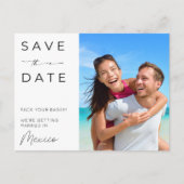 Mexico Beach Destination Wedding Save the Date Briefkaart (Voorkant)