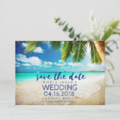 Mexico Beach Destination Wedding Save the Dates Save The Date (Staand voorkant)
