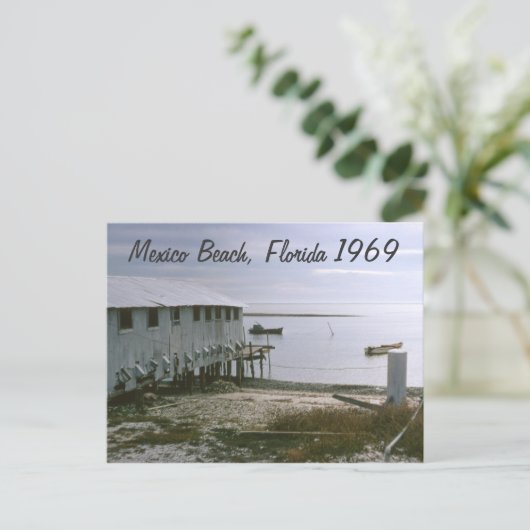 Mexico Beach, Florida 1969 Seascape Briefkaart (Staand voorkant)