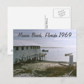 Mexico Beach, Florida 1969 Seascape Briefkaart (Voorkant / Achterkant)