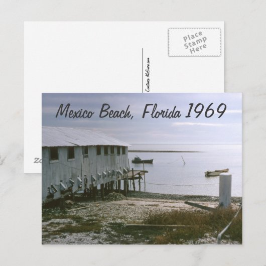 Mexico Beach, Florida 1969 Seascape Briefkaart (Voorkant / Achterkant)