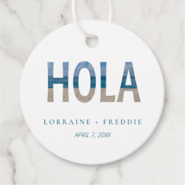 Mexico Beach Foto Hola Destination Huwelijk Bedankjes Labels