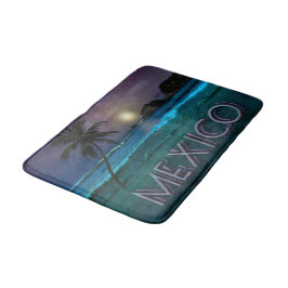 Mexico Beach Night Bath Mat