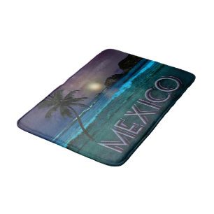 Mexico Beach Night Bath Mat