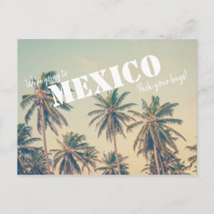Mexico Beach Palm Tree Save the Dates Briefkaart