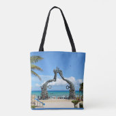 Mexico Beach Playa del Carmen Souvenir Foto Tote Bag (Achterkant)