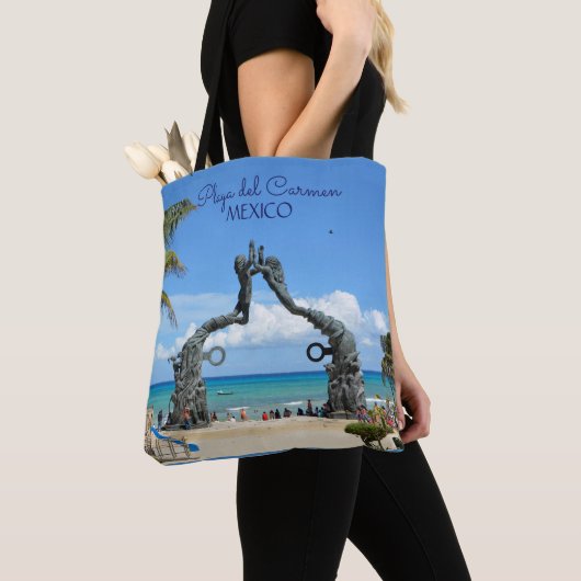 Mexico Beach Playa del Carmen Souvenir Foto Tote Bag (Dichtbij)