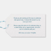 Mexico Beach Welkom op onze bruiloft geschenkzak Cadeaulabel (Achterkant Horizontaal)