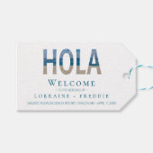 Mexico Beach Welkom op onze bruiloft geschenkzak Cadeaulabel (Voorkant (Horizontaal))