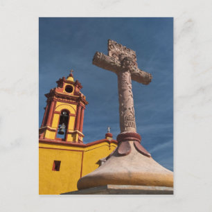 Mexico, Bernal. Gezicht op Iglesia de San Sebastia Briefkaart