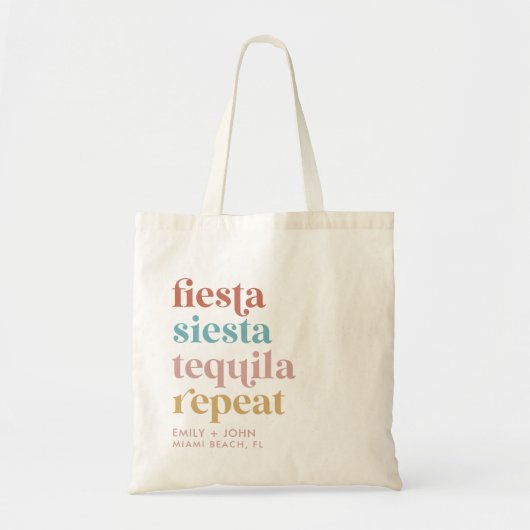 Mexico Bestemming Huwelijk Fiesta, Siesta Welkom Tote Bag (Voorkant)