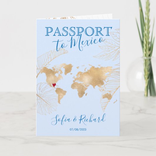 Mexico Bestemming Huwelijk Paspoort Kaart QR code (Voorkant)