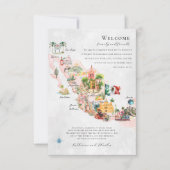 Mexico | Bestemming Huwelijks Itinerary Kaart (Voorkant)