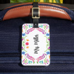 Mexico Bestemming Huwelijksbagage Aangepast Label Bagagelabel<br><div class="desc">Mexico Destination Trouwbagage Aangepast Label. Overeenkomende items in onze winkel Cava Party Design.</div>
