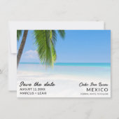 Mexico Bestemming Strand Trouwfoto Save The Date (Voorkant)