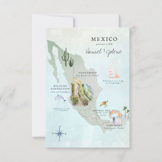 Mexico | Bestemming Trouw Itinerary Kaart (Voorkant)