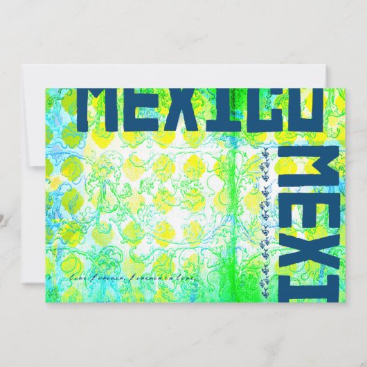 MEXICO-bestemming Uitnodigen basispapier uit Kaart (Achterkant)