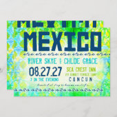 MEXICO-bestemming Uitnodigen basispapier uit Kaart (Voorkant / Achterkant)