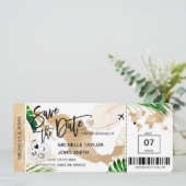 Mexico Bewaar de Datum Instapkaart Wereldkaart Kaart (Staand voorkant)