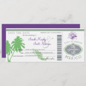 Mexico bewaart de datum van het instappen pas save the date (Voorkant / Achterkant)