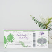 Mexico bewaart de datum van het instappen pas save the date (Staand voorkant)