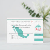 Mexico Boarding Pass Beach Hut RSVP (Staand voorkant)
