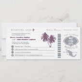 Mexico Boarding PassWedding Invitation Kaart (Voorkant)