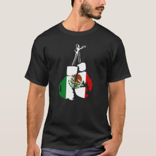 Mexico Bokshandschoenen met Mexicaanse vlag voor b T-shirt