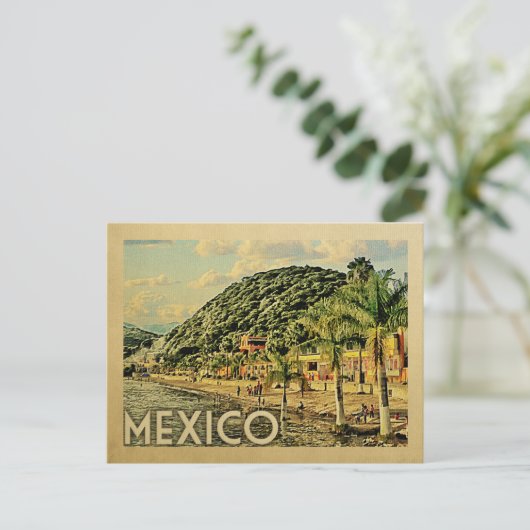Mexico Briefkaart Lake Chapala Vintage Travel (Staand voorkant)