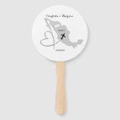 Mexico bruiloft bestemming handwaaier (Voorkant)