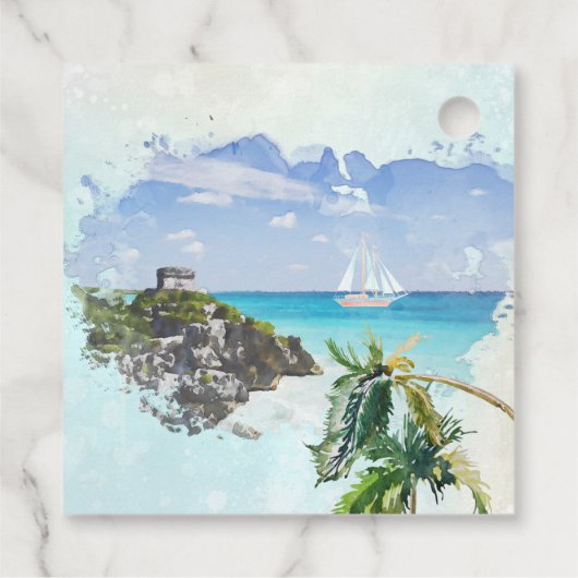 Mexico bruiloft welkom cadeau Labels (Achterkant)