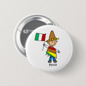 Mexico-Button Ronde Button 5,7 Cm (Voorkant /achterkant)