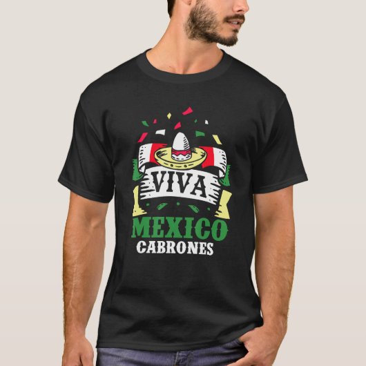 Mexico Cabrones Trots Mexicaans Lover Land T-shirt (Voorkant)