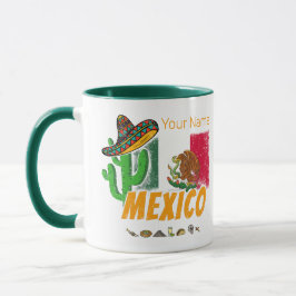Mexico -  cactus met vlag Sombrero Souvenir Mok
