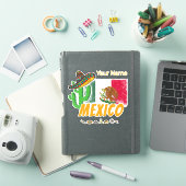 Mexico -  cactus met vlag Sombrero Souvenir Sticker (iPad Cover)
