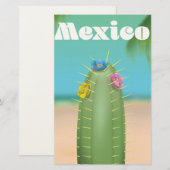 Mexico Cactus-reisposter Briefpapier (Voorkant / Achterkant)
