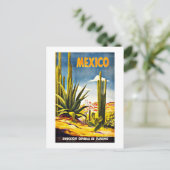 Mexico Cactus Vintage Travel Briefkaart (Staand voorkant)