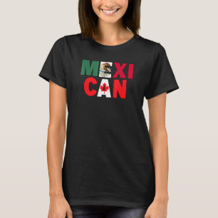 Mexico Canada vlag Geëigend voor Half Canada Mexic T-shirt